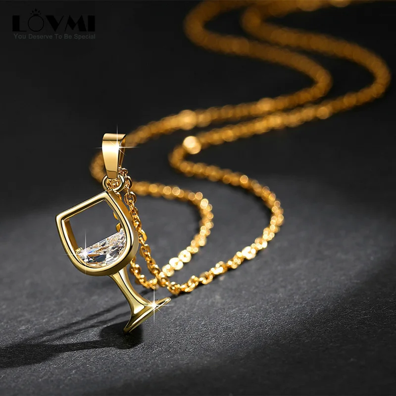 Lovmi 2021 элегантные женские ожерелья из серебра 925 пробы хрустальный камень AAA