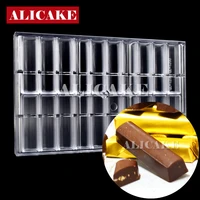 20 cavity polycarbonate chocolate mold candy bar cake confectionery mold for chocolates bar mold form tray baking pastry tools