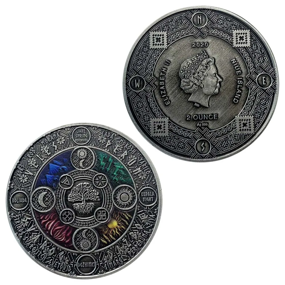 

Сувениры и подарки из дерева кабала, варог дазбог, украшения для дома, юбилейное дерево жизни, Памятная коллекция монет, искусство