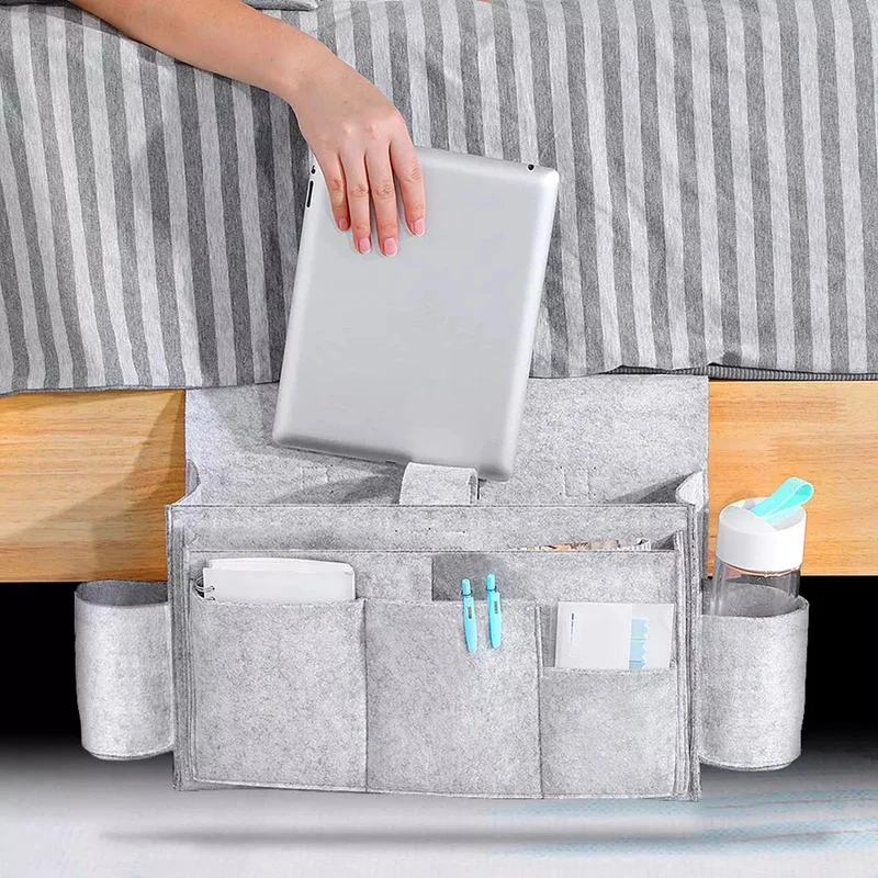 

Felt Storage Bag Bedside Bedside Blanket Storage Rack Storage Basket Hanging Bag