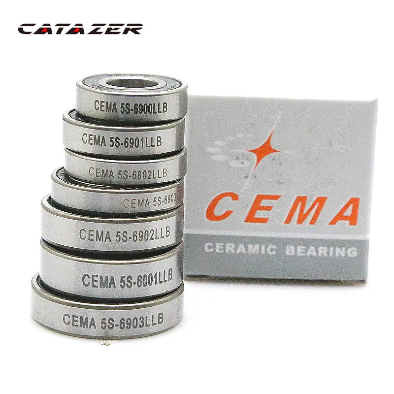 Cema Hybrid Ceramic Bicycle Bearings Cycling Bracket Bottom Bearing 6001/6801/6802/6803/6900/6901/6902/6903 Bike Hub Bearing