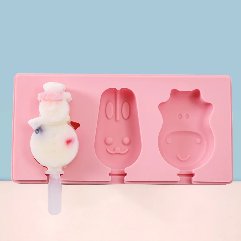 

Homemade Handmade DIY Cartoon Animal Fruit Ice Cream Silicone Mold with Lid Ice Cream Mold Ice Cream Tools Kitchen Supplies
