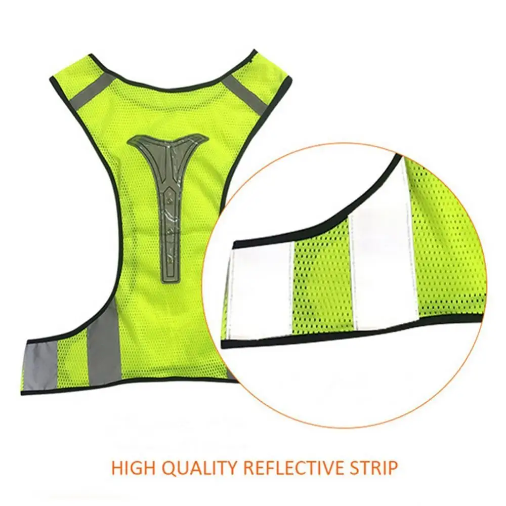 

High Visibility Safety Warning Reflective LED Night Running Cycling Vest Jacket