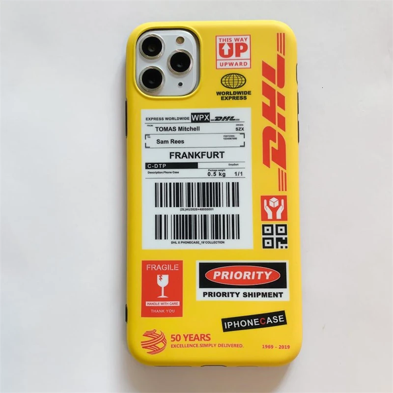 Мягкий чехол Trend Street DHT для Iphone 11 Xs Pro XR Max 7 8 6 6s Plus роскошный из ТПУ с желтой