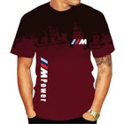 Летняя спортивная Однотонная рубашка Bmw С трехцветным принтом иконы, футболка с круглым вырезом, повседневная мужская Свободная футболка в стиле хип-хоп с короткими рукавами
