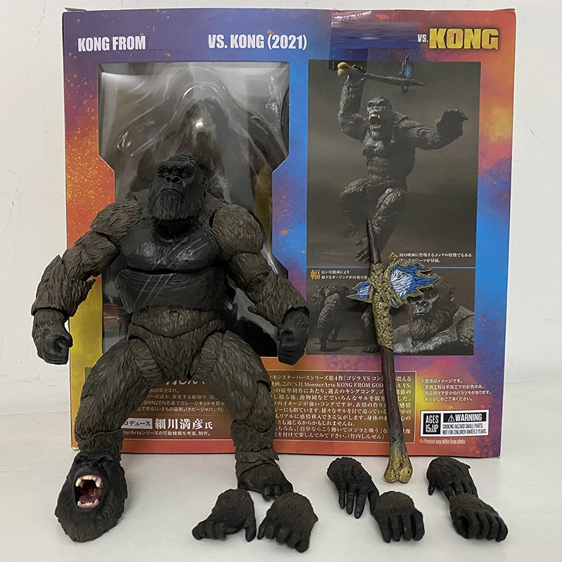

SHF Shin экшн-фигурки из фильма Godzilla King Kong, фигурка Kingkong, Коллекционная модель, игрушка, рождественский подарок