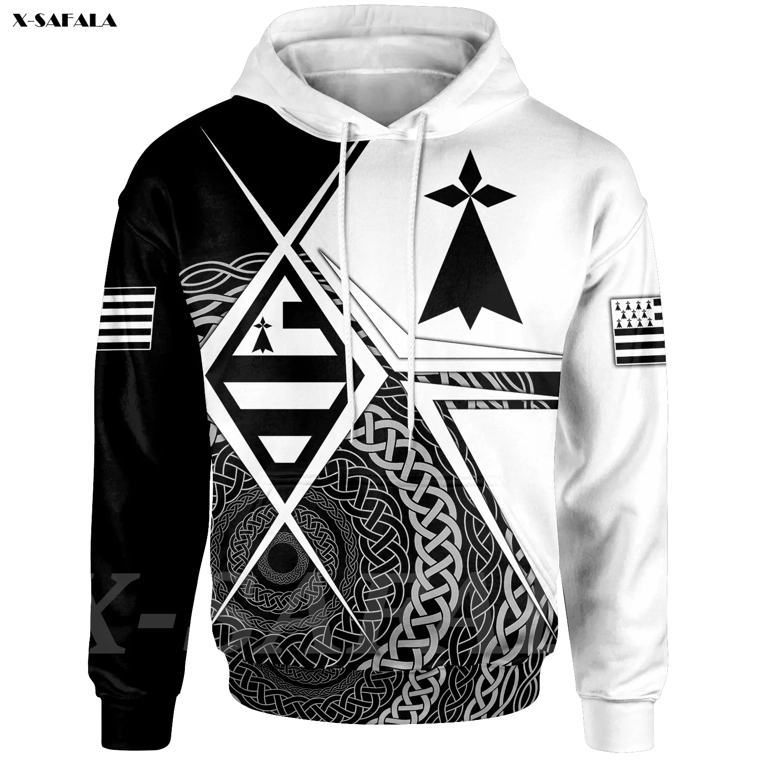 Толстовка мужская с 3D принтом пуловер на молнии свитшот Джерси спортивные