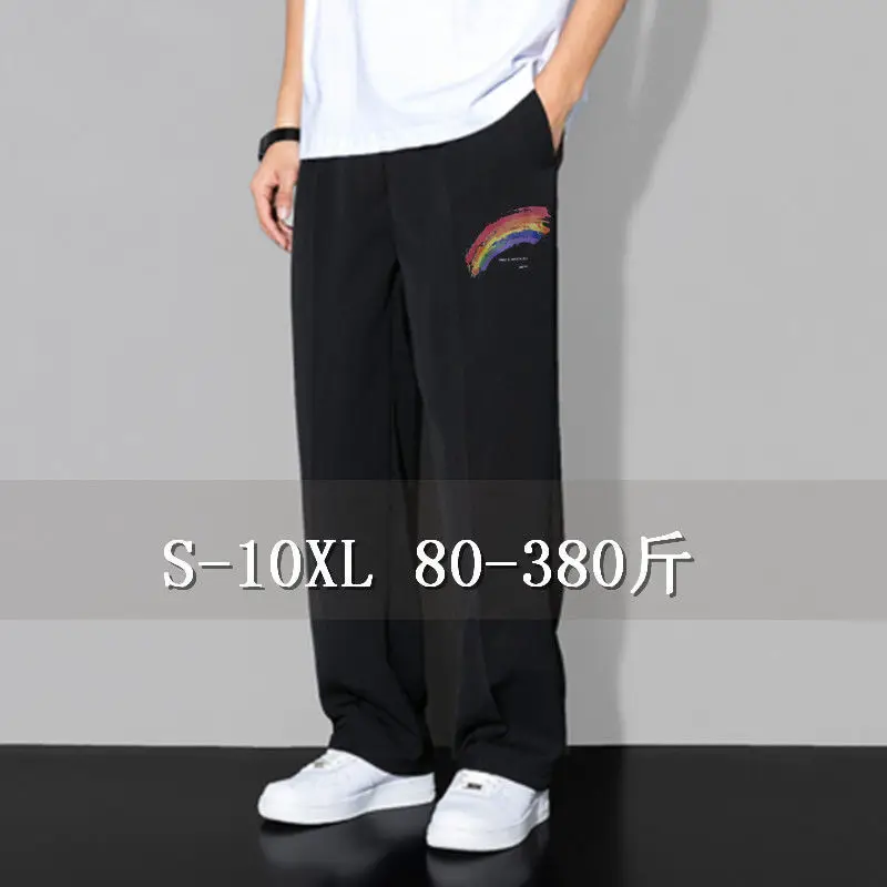 

summer men big sales korea style straight pants big size 8XL 10XL Camouflage pants elasticity high street letter pants 48