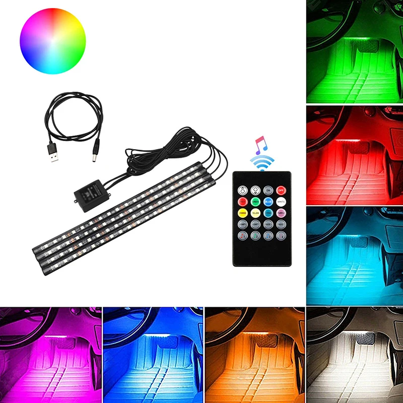 

Romantic Car Interior Light Car Decorative Inner Strip Wireless IR ABS