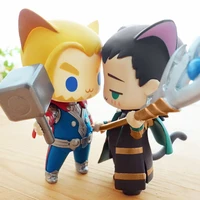 9cm cartoon the avengers q version thor loki doll action figure model toy ornament kawaii marvel series figurines collection