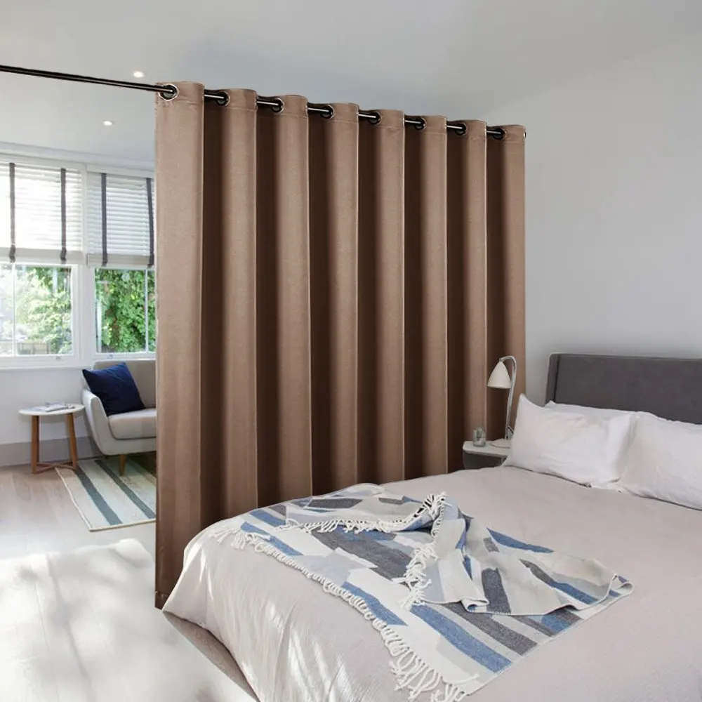 Khaki NICETOWN, 1 шт., перегородка для комнаты, занавеска, блок, полная конфиденциальность, готовая для кафе, офиса, отеля, светильник, занавеска - Цвет: Khaki