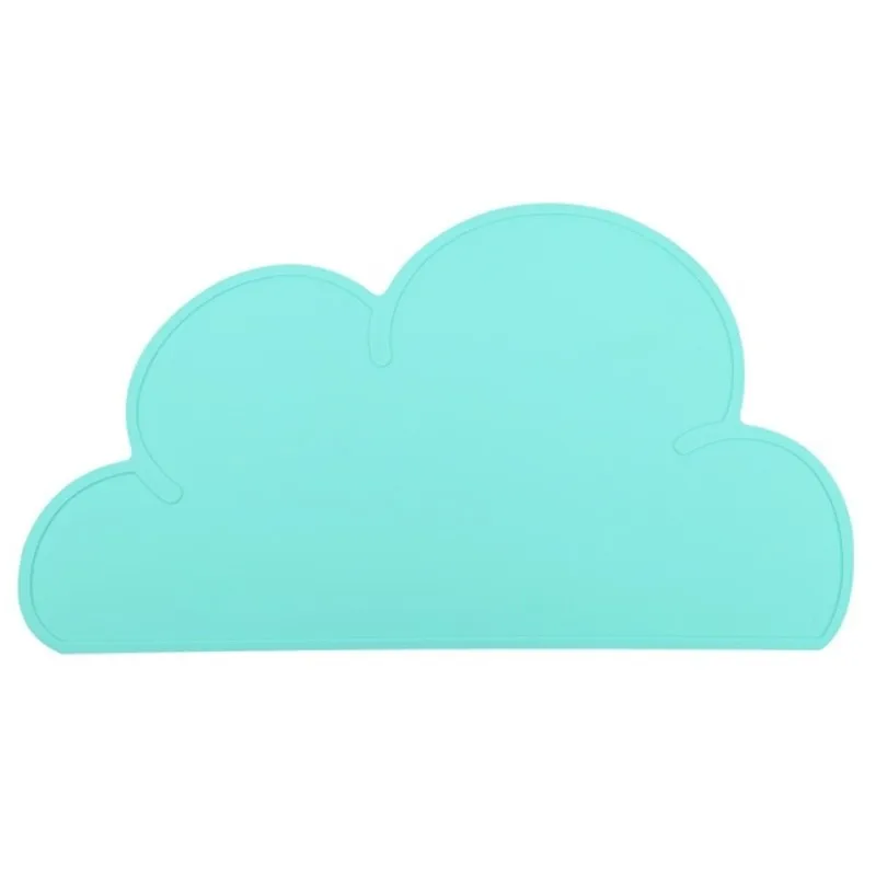 

1Pcs Table Pad Cloud Shaped Kids Plate Mat Waterproof Easy Cleaning Silicone Food Grade Home Kitchen Decor