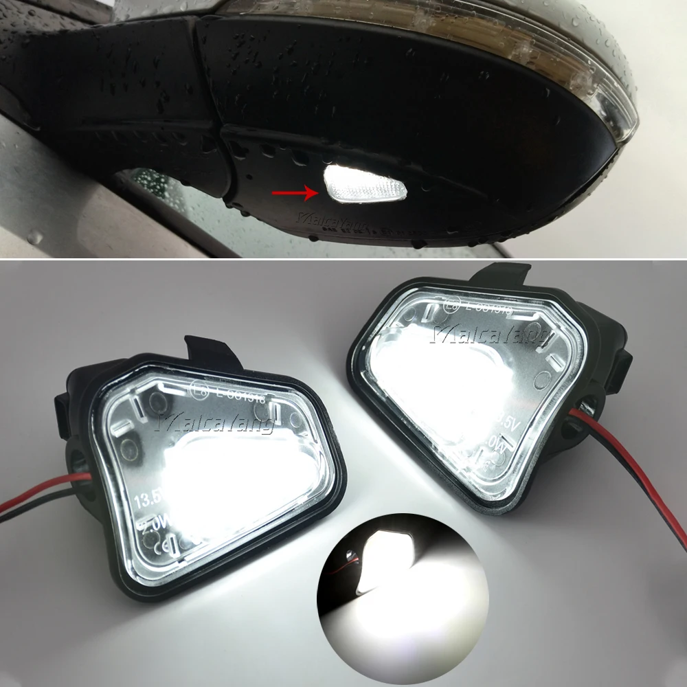 

1Pair For VW Passat B7 CC Scirocco Jetta MK6 EOS Beetle R LED Side Rearview Mirror Floor Ground Lamp Puddle Welcome Light