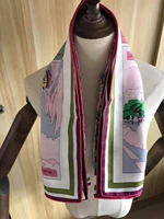 2020 new arrival spring autumn classic cartoon 100 pure silk scarf twill hand made roll 9090 cm shawl wrap for women lady