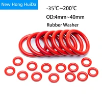 red vmq silicone rubber washer ring gasket od 4 40mm silicon seal o ring gasket food grade o ring vmq assortment hvac tools