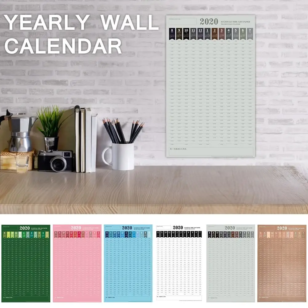 Настенный календарь 2020 на годовую стену высококачественный плотный гладкий