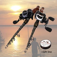 fishing rod with reel casting rod and reel set travel lure trout telescopic fishing rod lure weight 5 20g fishing tackle