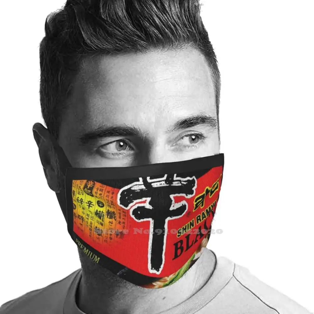 Шин Рамен Черный Рамен Маска для лица Nongshim мягкая теплая маска для рта мгновенных лапшей.