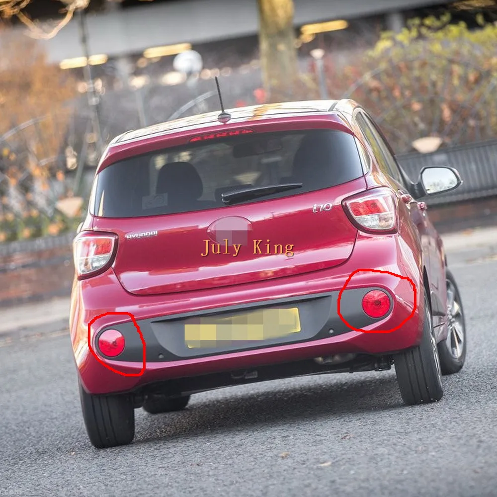 

July King LED Car Brake Lights Case for Hyundai I10 2017 2018, LED Rear Bumper Brake Light + Night Running Warning Light DRL