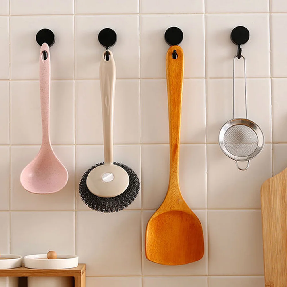 

10 Solid Color Cute Non-marking Non-perforated Door Nails Creative Small Hook Coat Hook Wall Hook Decoration