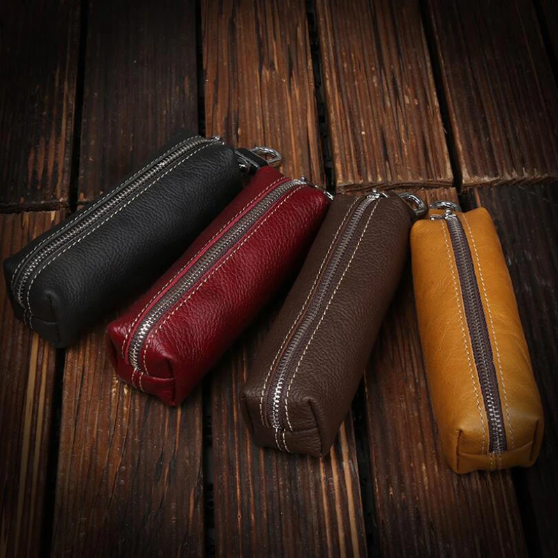 

Pull-out Key Case Holder First Layer Cowhide Household Keys Storage Bag Simple Creative Universal Car Key Protective Cover