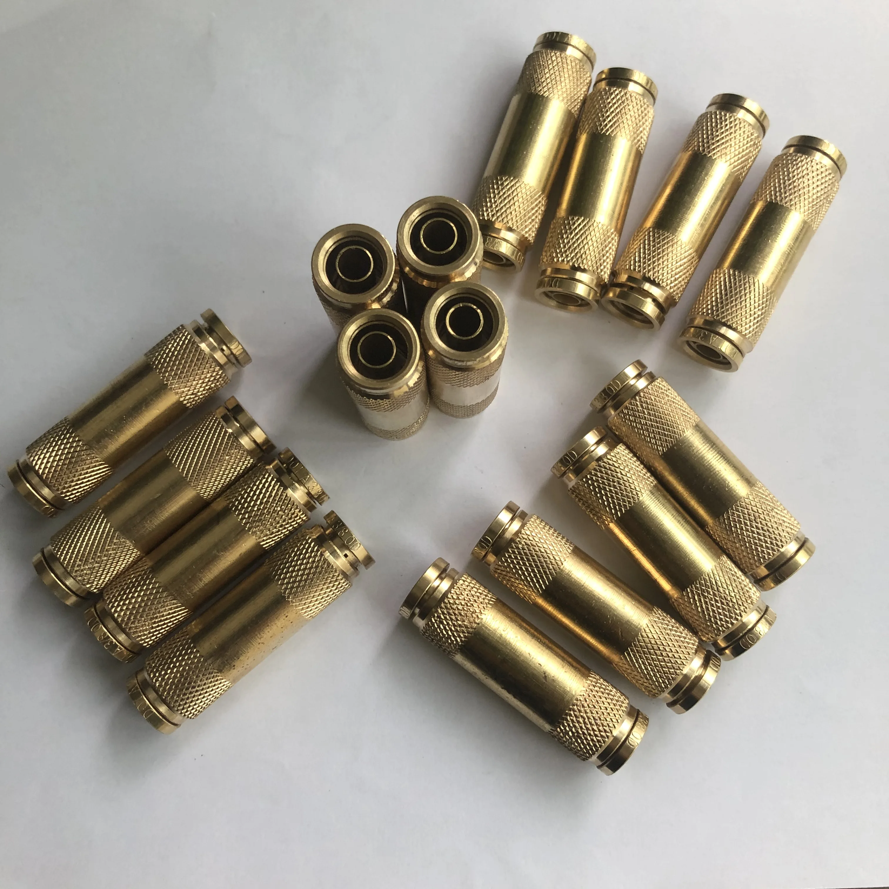 

3/16" NPT union straight DOT FITTING brass fitting with inner tube metal push in fitting