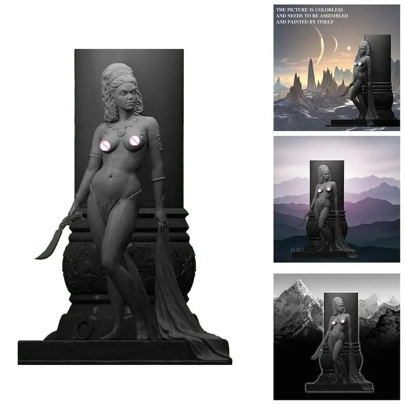 

1/24 Resin Figure Unpainted Model Kit Figure Collect Unassambled Unpainted Blond Sexy Woman A-306