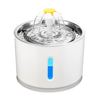 cat water fountain stainless steel dispenser 2 4l81oz automatic cat fountain filter with led light and switch for cats and dogs