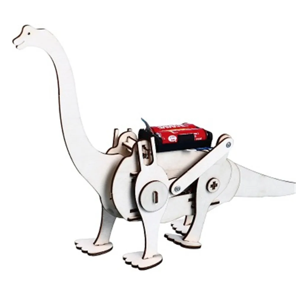 Новый деревянный Собранный динозавр Электрический Брахиозавр для ползания