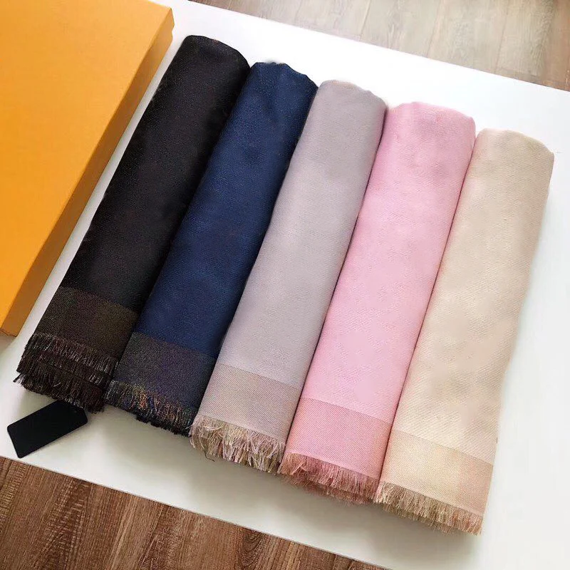 

2021 Herfst Winter Luxe Merk Sjaal Zijden Sjaal Vrouwelijke Foulard Bandana Lange Sjaals Wraps Winter Hals Sjaals Pashmina Lady