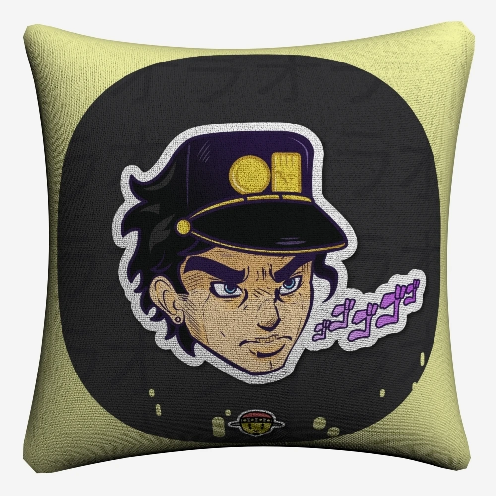 Декоративная льняная наволочка для дивана Dio Brando Jojo с изображением аниме 45x45 см