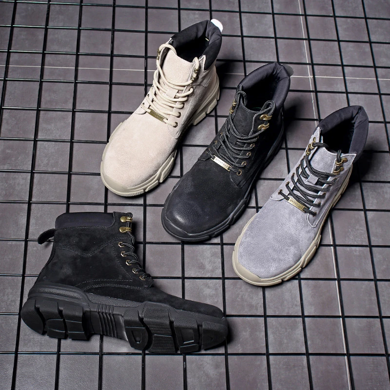 Ботинки мужские тактические водонепроницаемые с вельветовой подкладкой