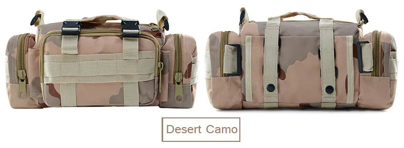 Molle Military Tactical Waist Bag Camping Traveling Hiking Climbing Nylon Shoulder Pack Pouch Outdoor Sports Hunting Gym Bag