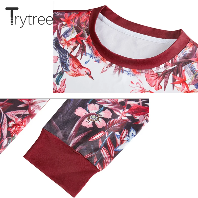 Trytree 2019 осенне зимняя женская толстовка Повседневный пуловер с круглым вырезом