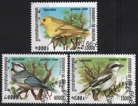 3pcsset cambodia post stamps 1999 small birds used post marked postage stamps for collecting