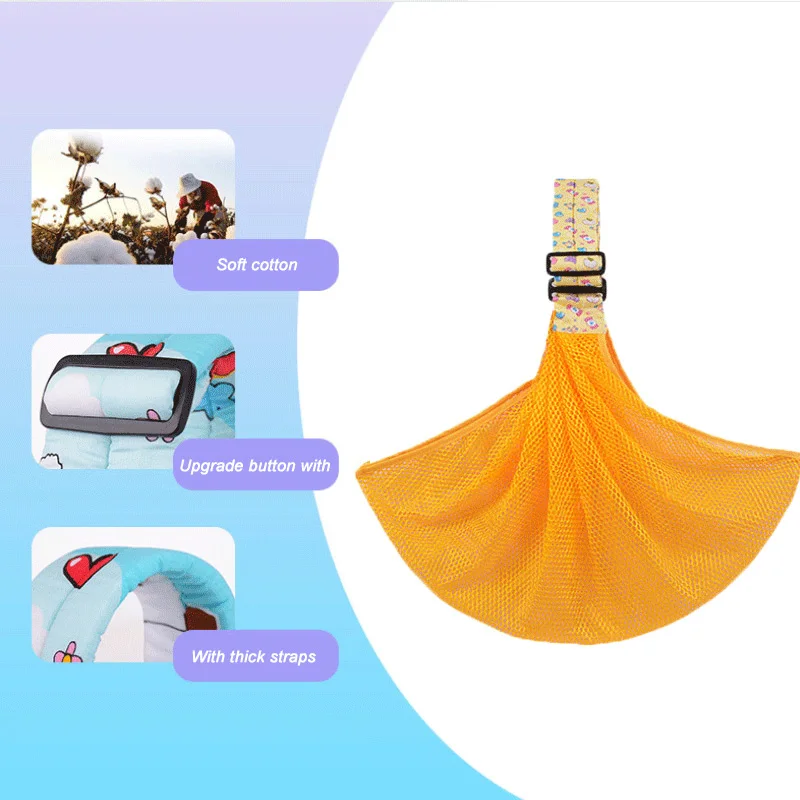 

Baby Sling Carrier Ring Wrap Adjustable Breathable Mesh Soft Nursing Pouch Infant M09