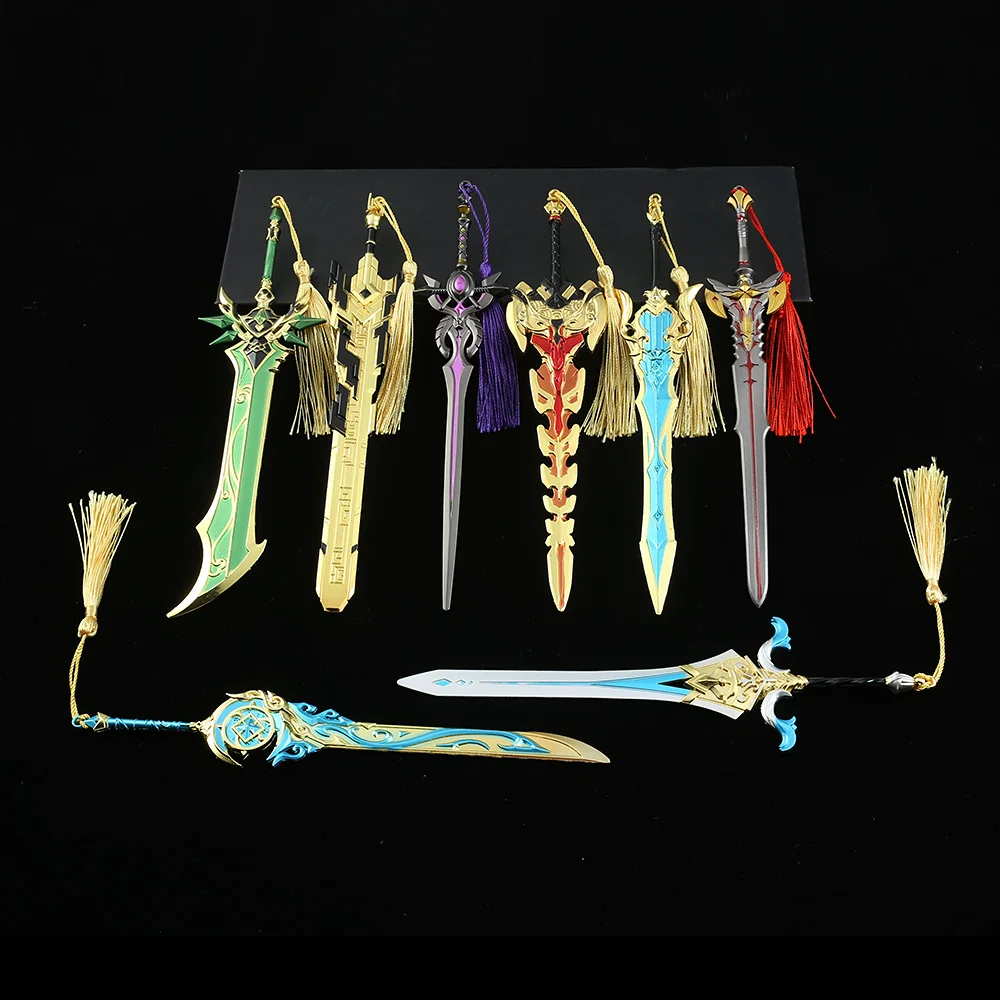 

Genshin Impact Weapons Keychains Wolf's Gravestone Skyward Spine Skyward Blade Cosplay Swords Keyrings Fashion Jewelry