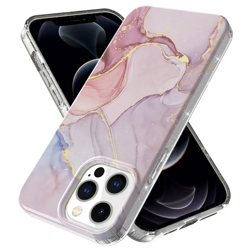 Чехол для Телефона iPhone 12 Pro 13 Max с цветочным рисунком и радужными волнистыми