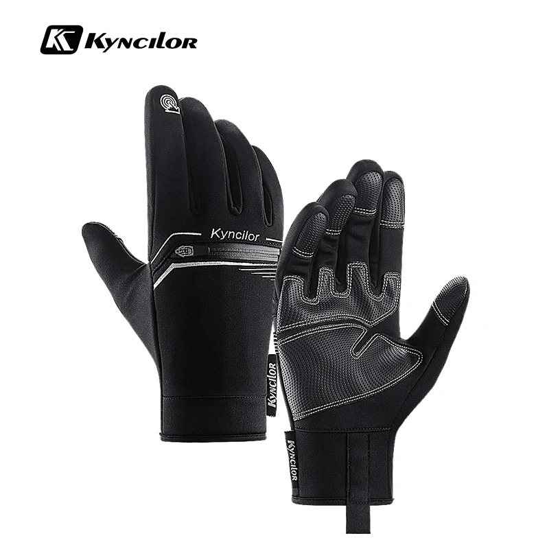 

Full Finger Cycling Gloves Autumn Winter Windproof PU Touch Screen Bike Gloves Mtb Breathable Shockproof Sport Hiking Gloves
