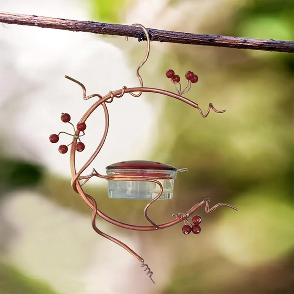 

Parrot Bird Feeder Metal Home Garden Decor Retro Rustic Vintage Rainproof Windproof Hanging Feeder Various Pet Birds Supplies