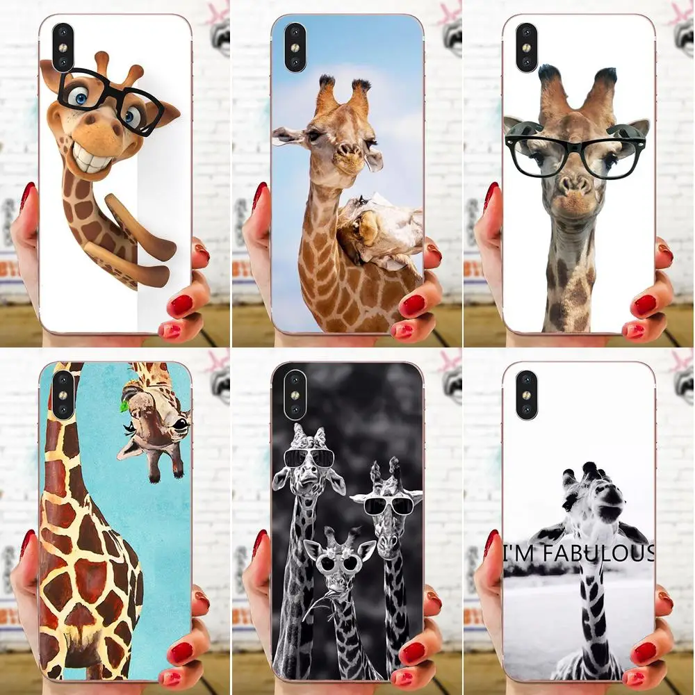 Мягкий прозрачный чехол с жирафом для Huawei Honor 4C 5A 5C 5X 6 6A 6X 7 7A 7C 7X 8 8C 8S 9 10 10i 20 20i Lite