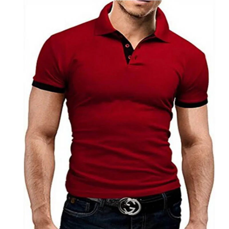 Рубашка-поло мужская с коротким рукавом Повседневная модная вышивкой деловая