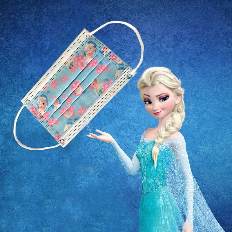 Детская маска для лица Disney Frozen 10 шт. одноразовая Защитная тканая с фильтром
