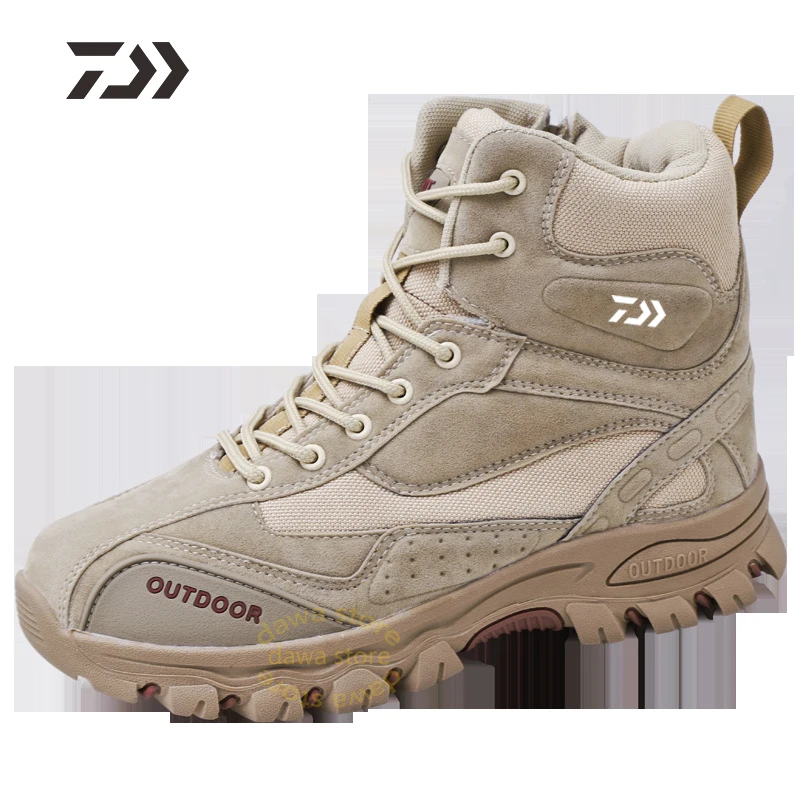 

2021 Daiwa Fishing Shoes Men Outdoor Wading Water Shoes Climbing Shoes Waterproof Fishing for Winter Mountaineering Shoes Warm