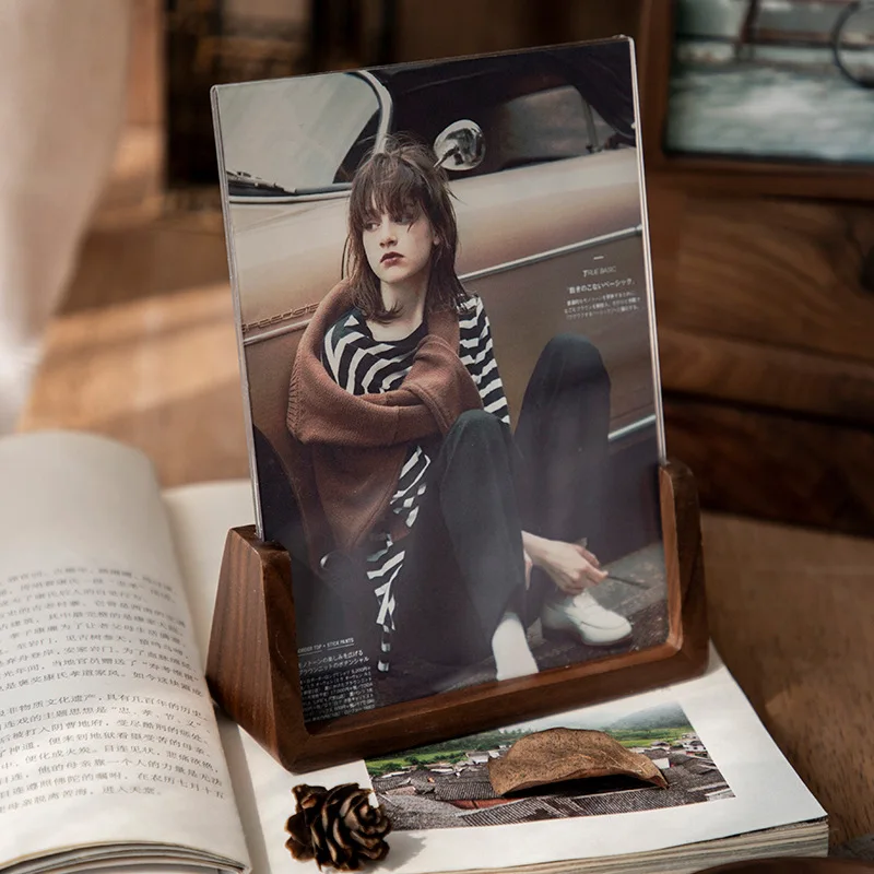 U-образная фоторамка из твердой древесины плотная оргстекловая Современная