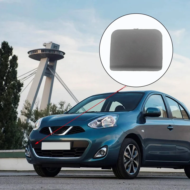 Автомобильный передний бампер буксировочный крюк крышка Крышка для Nissan Micra K14
