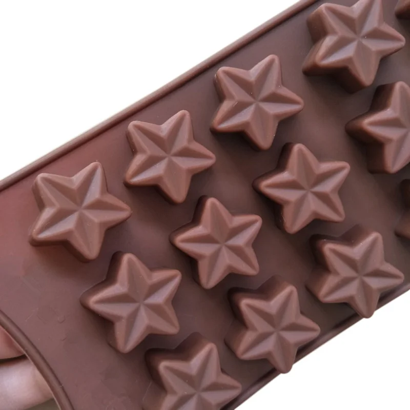 Силиконовая форма для шоколада в форме звезды с 3D желе силиконовая леденцов