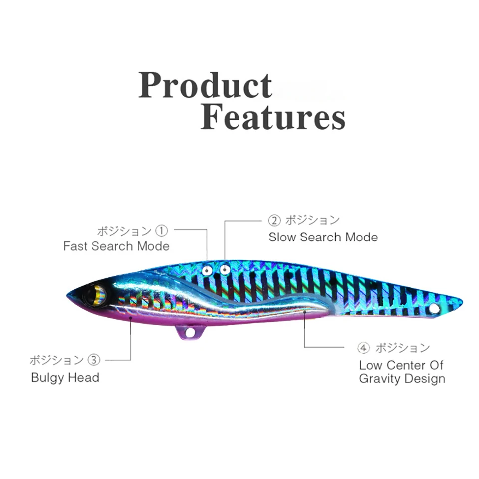 WALK FISH 1 шт. металлическая Вибрирующая рыболовная приманка с трехмерными глазами
