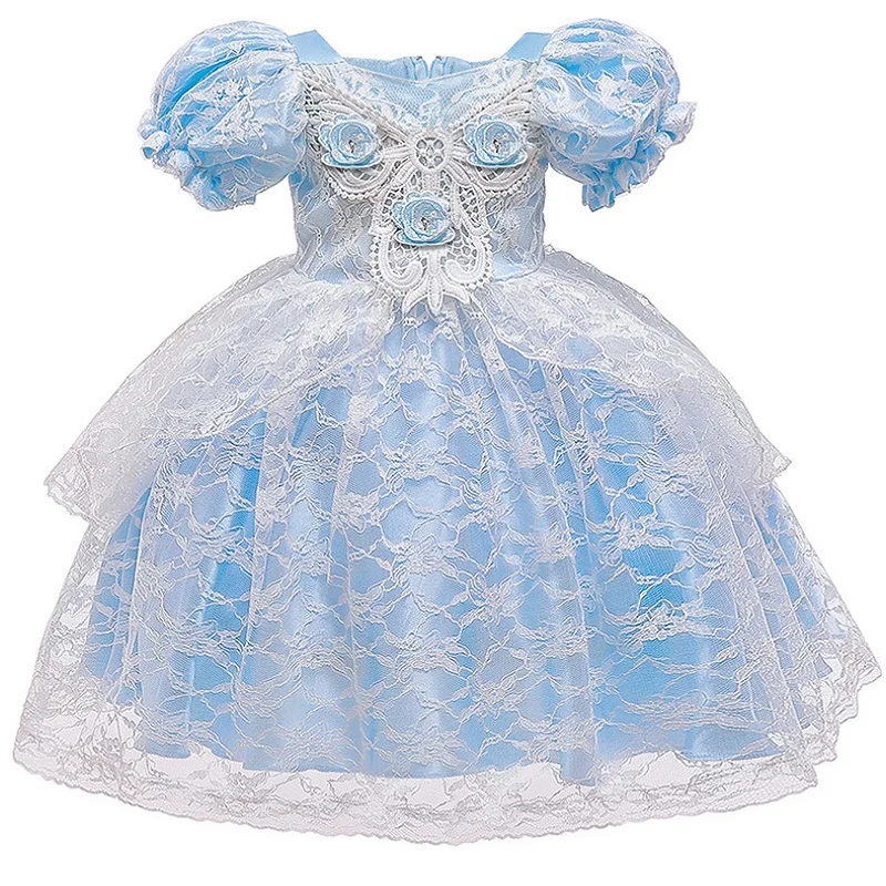 Новый 3D с цветочным принтом для новорожденных и маленьких Платья девочек одежда