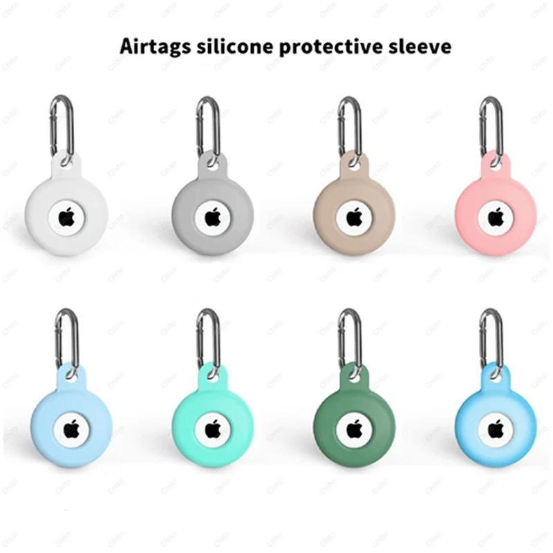 

For Airtag Case Liquid Silicone Cute Short KeyChain Protective Cover for Apple Airtags Tracker Sleeve Air Tag Smart Accessories